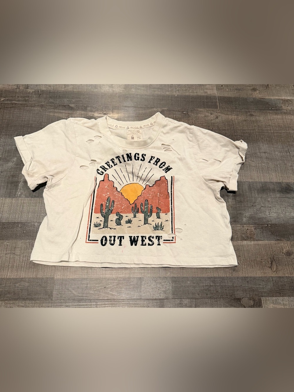 Girls' White 'Greetings From Out West' Graphic Tee